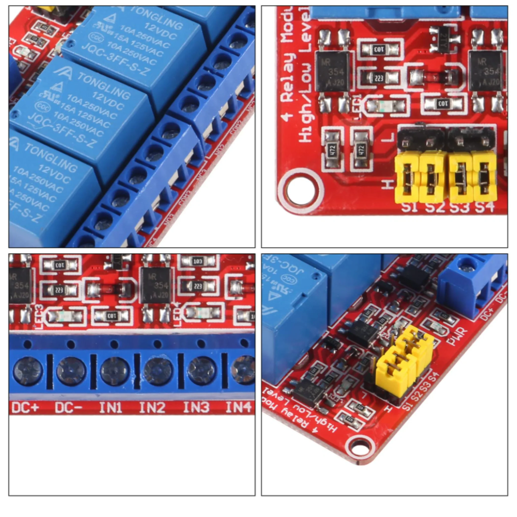 4-Channel 12V Relay Module Board for Arduino & Raspberry Pi - Image 4