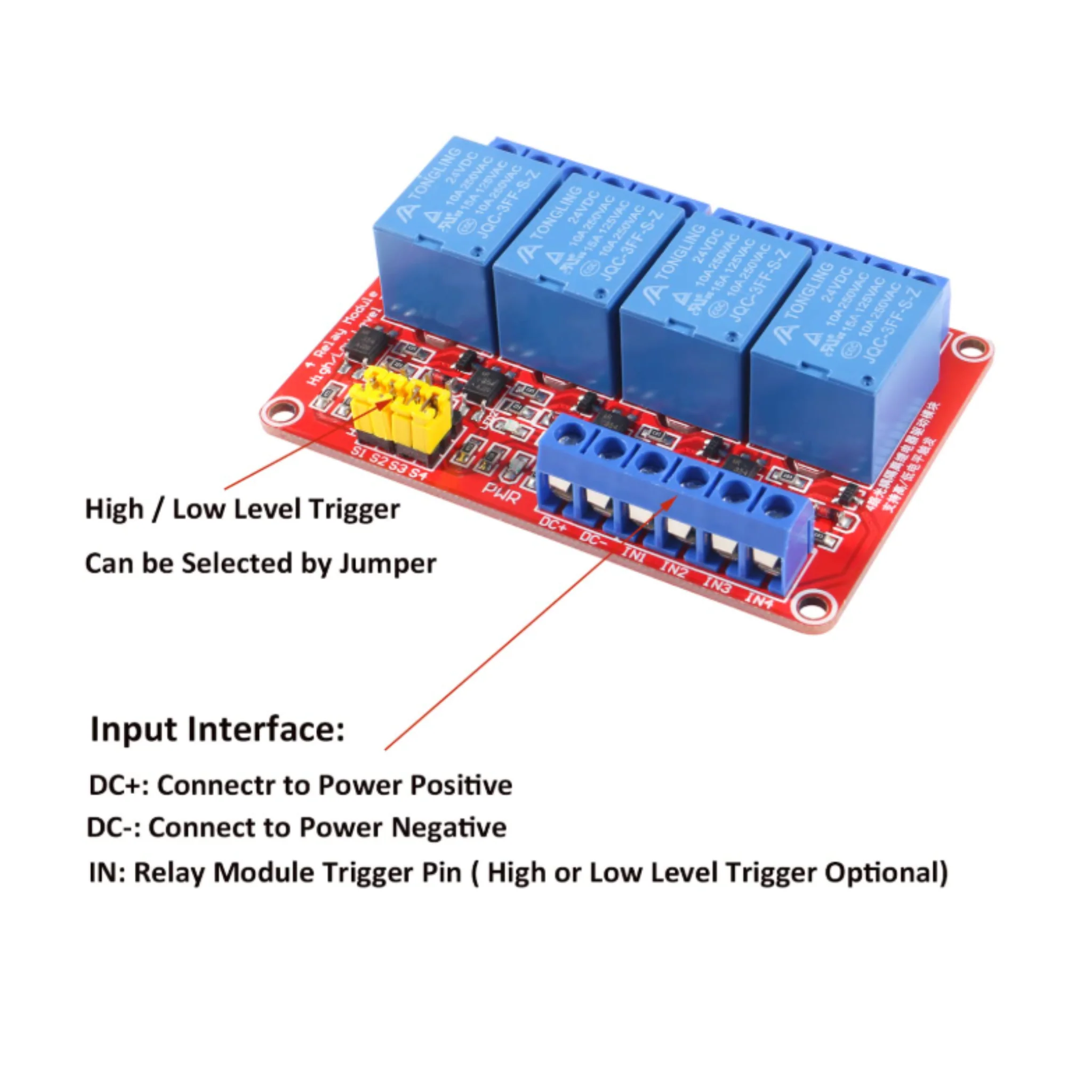 4-Channel 12V Relay Module Board for Arduino & Raspberry Pi - Image 6