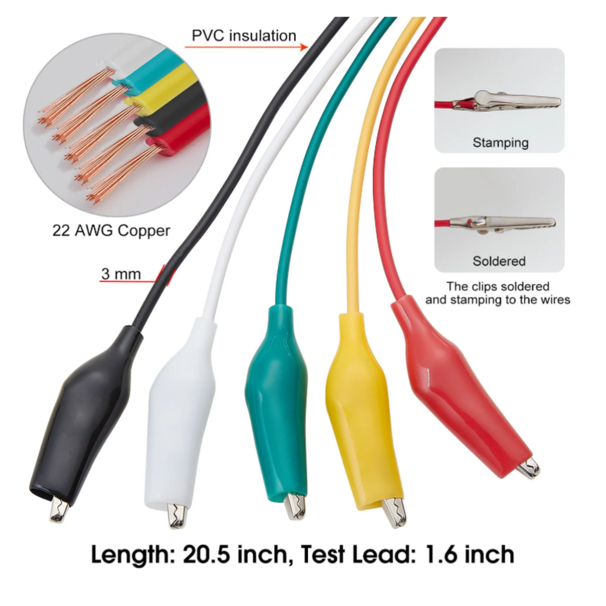 50cm Double-Ended Alligator Clip Test Leads (10pcs) for Arduino & Raspberry Pi - Image 5