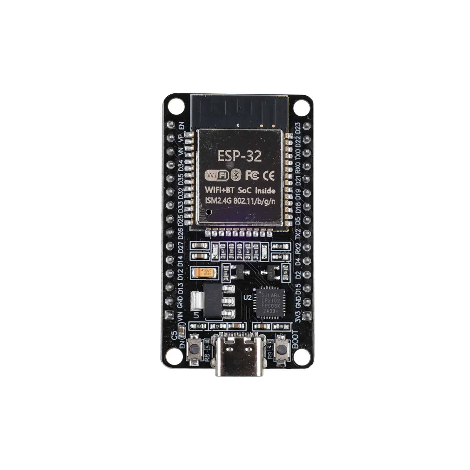 ESP-WROOM-32 (ESP-32S) ESP32 Dev Board CP2102 USB-C Pre-Soldered - Image 4