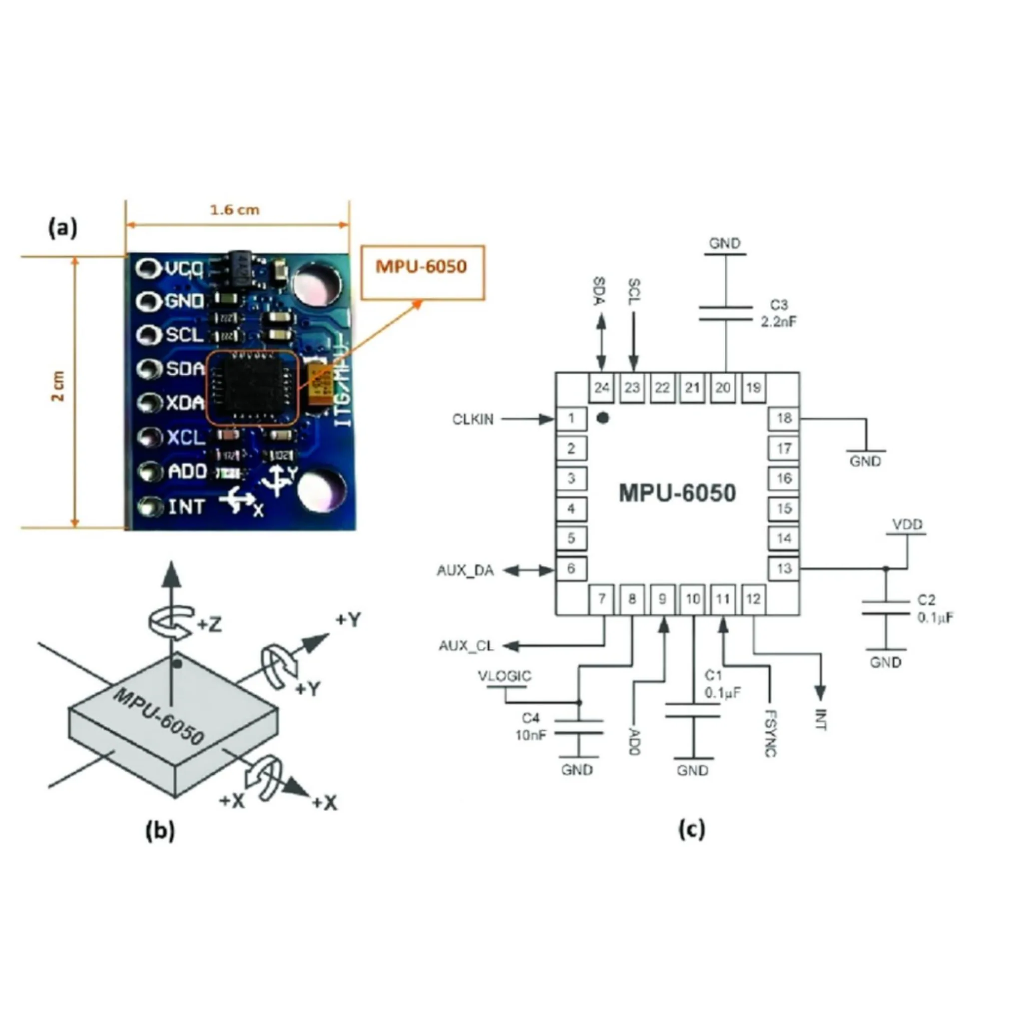 MPU6050 Pre-Soldered IMU Accelerometer Sensor 2-Pack for Arduino - Image 8
