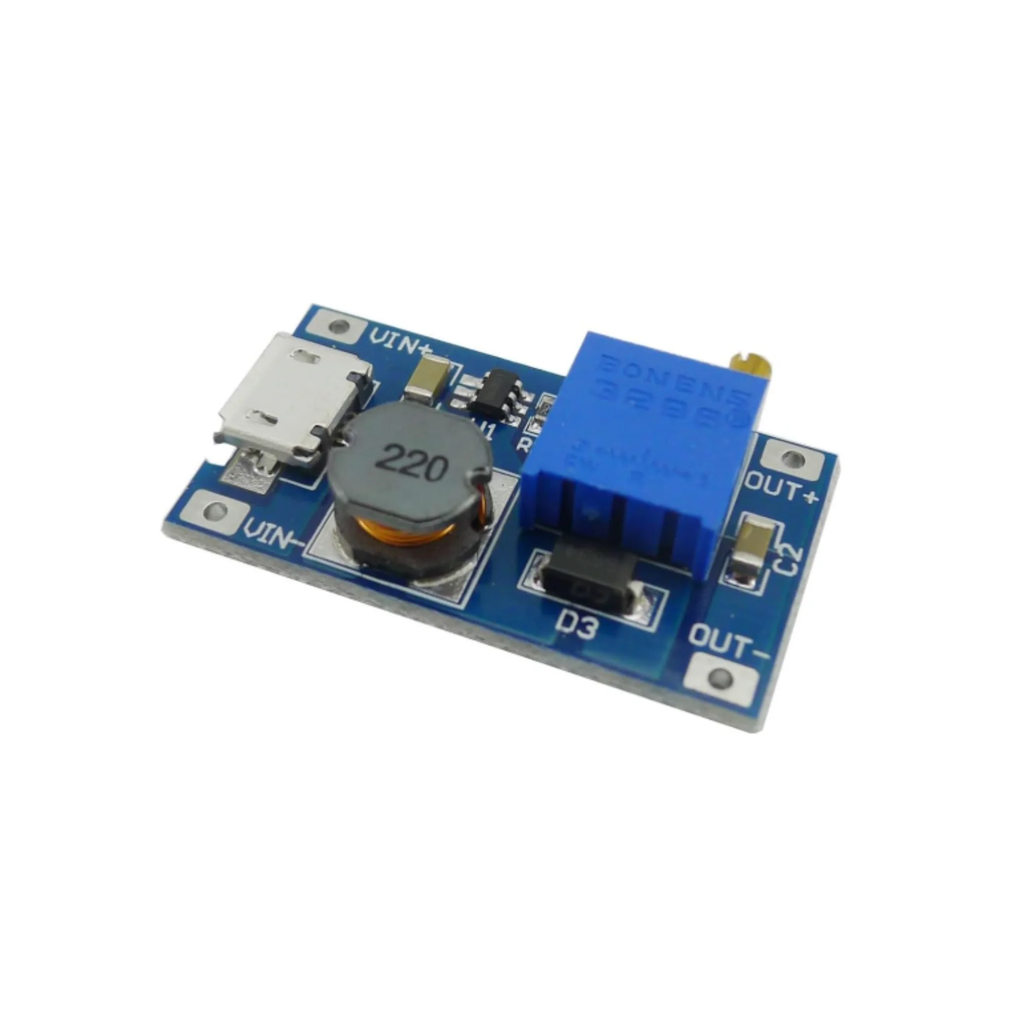 MT3608 DC-DC Step-Up Boost Converter 2A Adjustable Power Module for Arduino