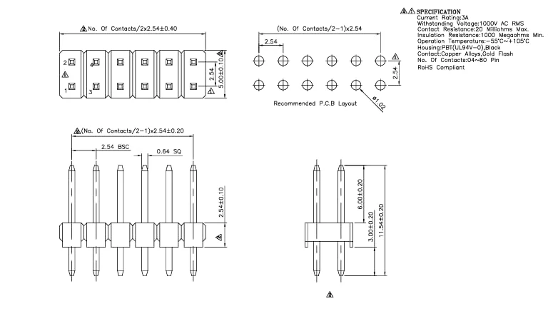 2x20 Pin Dual Male Header Pins 5-Pack for Raspberry Pi GPIO, Arduino & ESP32 - Image 7
