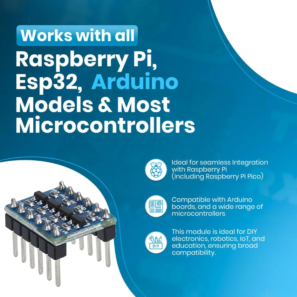 Pre-Soldered I2C Logic Level Converter 3.3V-5V Bi-Directional for Arduino, Raspberry Pi, ESP32 & Pico - Image 7