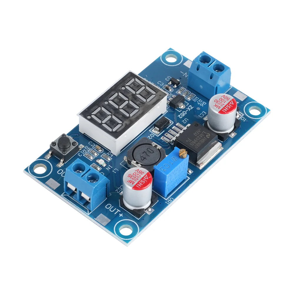 LM2596 Step-Down Buck Converter Module with Digital Voltmeter - Image 2